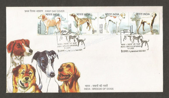 2005 Breeds of Dogs setenant FDC