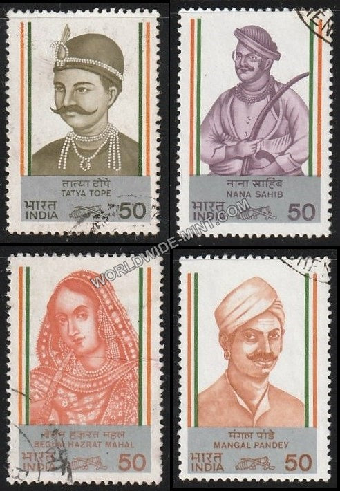 1984 India's Struggle for Freedom-Set of 4 Used Stamp