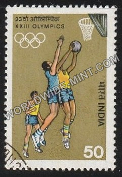 1984 XXIII Olympic Games-Basket Ball Used Stamp