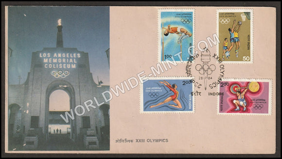 1984 XXIII Olympic Games-4v Set FDC
