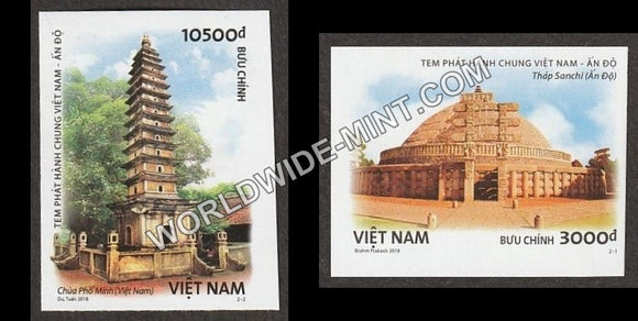 2018 Vietnam India Joint Issue Stamp set -Imperf