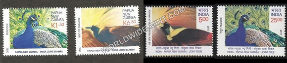 2017 Papua New Guinea-INDIA Joint Issue Stamp Set-Both side