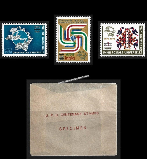 1974 Centenary of Universal Postal Union - Specimen Set with official envelope