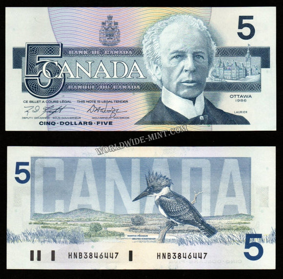 Canada 5 Dollars 1986 UNC Bank Note #CN1006