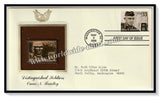 2000 USA Distinguished Soldiers Omar N. Bradley (Miltary Officer) - Gold Replica FDC #FE102