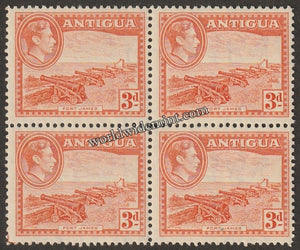 1932 ANTIGUA - KING GEORGE V TERCENTENARY BLOCK OF 4 MNH SG: 86 CV: £ 34