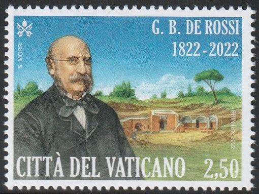 2022 Vatican City The 200th Anniversary of the Birth of Giovanni Battista de Rossi, (Italian Archaeologist) 1822-1894  MNH #FOR-1042