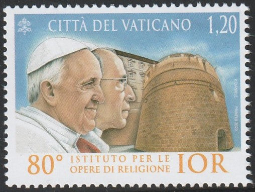 2022 Vatican City The 80th Anniversary of the Institute for Works of Religion MNH #FOR-1046