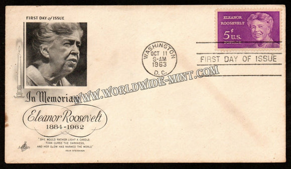 1963 USA Eleanor Roosevelt FDC #FA104