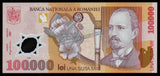 Romania 100000 Lei 2001 Polymer UNC Bank Note #CN1057