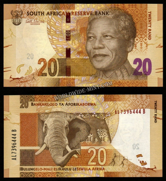 South Africa 20 Rand 2015 UNC Bank Note #CN1076