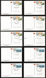 2016 Merry Christmas & A Happy New Year set of 10 Post card with place cancellation of Church Places #MC108