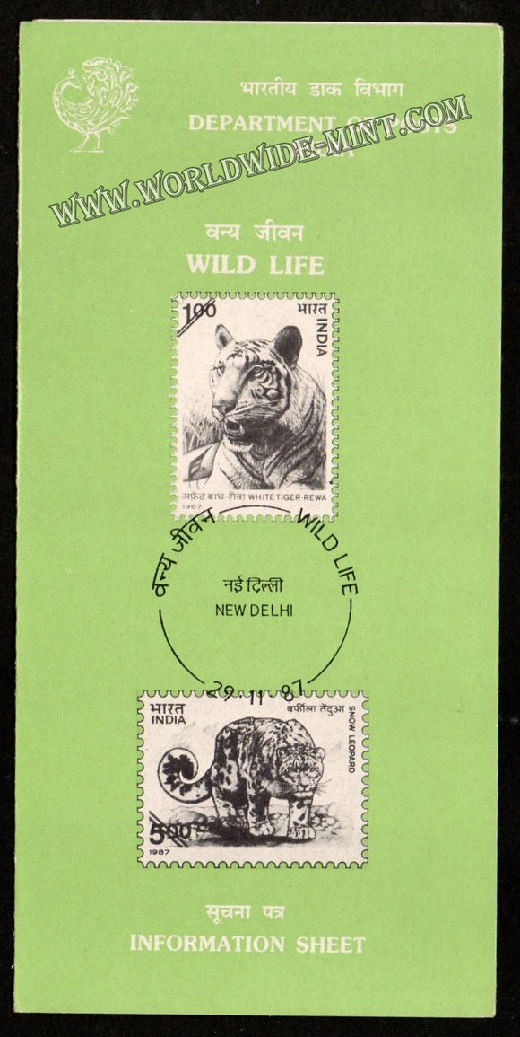 1987 Wild Life - 2v Set Plain Unstamped Brochure