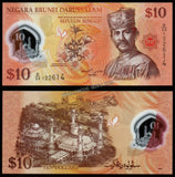 Brunei 10 Ringgit 2013 Polymer UNC Bank Note #CN1137