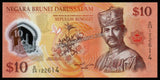 Brunei 10 Ringgit 2013 Polymer UNC Bank Note #CN1137