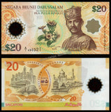 Brunei 20 Ringgit 2007 - 40 Years of Currency Interchangeability - Commemorative issue - Polymer UNC Bank Note #CN1141