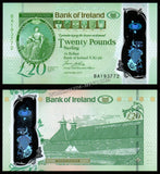 Northern Ireland 20 Pounds - 2013 P#88a UNC Polymer Bank Note N#210640 #CN1148