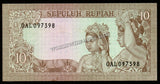 Indonesia 10 Rupiah - 1960 P# 83 UNC Bank Note N#214325 #CN1149