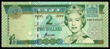 Fiji 2 Dollars - Elizabeth II 1996 P# 96b UNC Bank Note N#206637 #CN1150