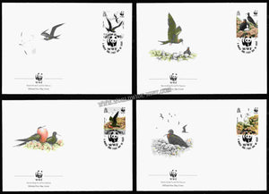 1990 Ascension Island World Wide Nature Fund For Nature Set Of 4 Birds FDC #FA117