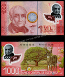 Costa Rica 1000 Colones - 2009 P# 274a Polymer UNC Bank Note N#204569 #CN1175