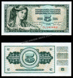 Yugoslavia 5 Dinars - 1968 P# 81a UNC Bank Note N#208290 #CN1181