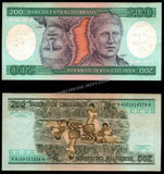 Brazil 200 Cruzeiros - 1984 P# 199b UNC Bank Note N#203546 #CN1182