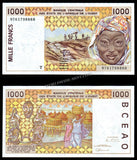 Western African States Togo 1000 Francs - 1996 P# 811Tf UNC Bank Note N#207638 #CN1187