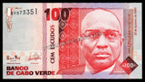 Cape Verde 100 Escudos - 1989 P# 57 UNC Bank Note N#205527 #CN1189