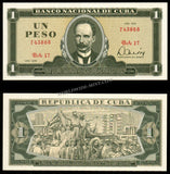 Cuba 1 Peso - 1988 P# 102 UNC Bank Note N#205099 #CN1192
