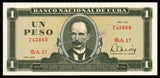 Cuba 1 Peso - 1988 P# 102 UNC Bank Note N#205099 #CN1192