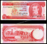Barbados 1 Dollar - 1973 P# 29 UNC Bank Note N#207572 #CN1193