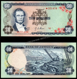 Jamaica 10 Dollars - 1978 P#CS2 UNC Bank Note N#218889 #CN1194