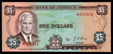 Jamaica 5 Dollars - 1978 P# CS3 UNC Bank Note N#218893 #CN1197 - Rare