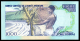 São Tomé and Príncipe 1000 Dobra - 1993 P# 64 UNC Bank Note N#204022 #CN1202