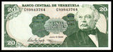 Venezuela 20 Bolivars - 1995 P# 63e UNC Bank Note N#205313 #CN1203