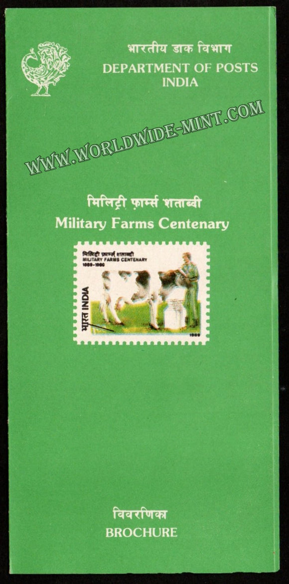 1989 Military Farms Centenary Plain Unstamped Brochure