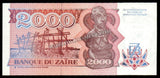 Zaire 2000 Zaires - 1991 P# 36 UNC Bank Note N#222162 #CN1212