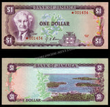Jamaica 1 Dollar - 1976 P#59a UNC Bank Note N#218679 #CN1217