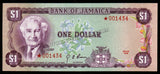 Jamaica 1 Dollar - 1976 P#59a UNC Bank Note N#218679 #CN1217