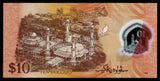 Brunei 10 Ringgit - 2013 P# 37 UNC Polymer Bank Note N#203614 #CN1225