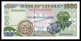 Ghana 1000 Cedis - 1995 P# 29b AUNC Bank Note N#208346 #CN1227