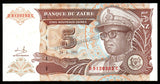 Zaire 5 Nouveaux Zaires - 1993 P#53a UNC Bank Note N#216744 #CN1228