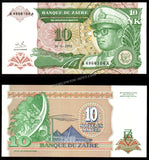 Zaire 10 Nouveaux Makuta - 1993 P# 49 UNC Bank Note N#205040 #CN1230