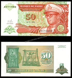 Zaire 50 Nouveaux Makuta - 1993 P# 51 UNC Bank Note N# 204039 #CN1231
