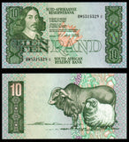 South Africa 10 Rand 1990-1993 P# 120e UNC Bank Note N#202044 #CN1232