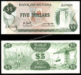 Guyana 5 Dollars - 1992 22f UNC Bank Note N#209112 #CN1235