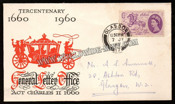 1960 UK General Letter Office Tercentenary FDC #FA123