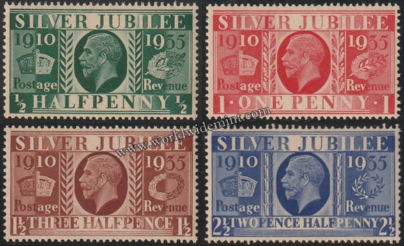 GREAT BRITAIN SILVER JUBILEE 1935 - 4V MNH SG: 453 - 456 CV: £ 9