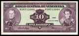 Venezuela 10 Bolivars - 1995 P# 61d UNC Bank Note N#204523 #CN1240